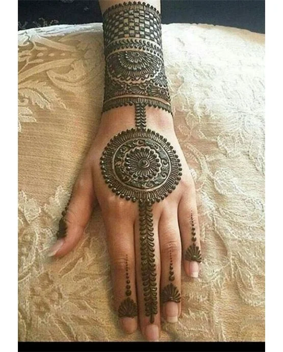 Classic Wrap On Band Simple Full Hand Mehndi Design Classic Wrap On Band Simple Full Hand Mehndi Design